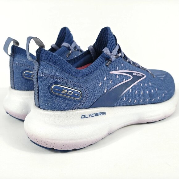 Brooks Glycerin StealthFit 20 Womens 9 Running Shoe Blue Lilac White 1203721B402 - Picture 7 of 16